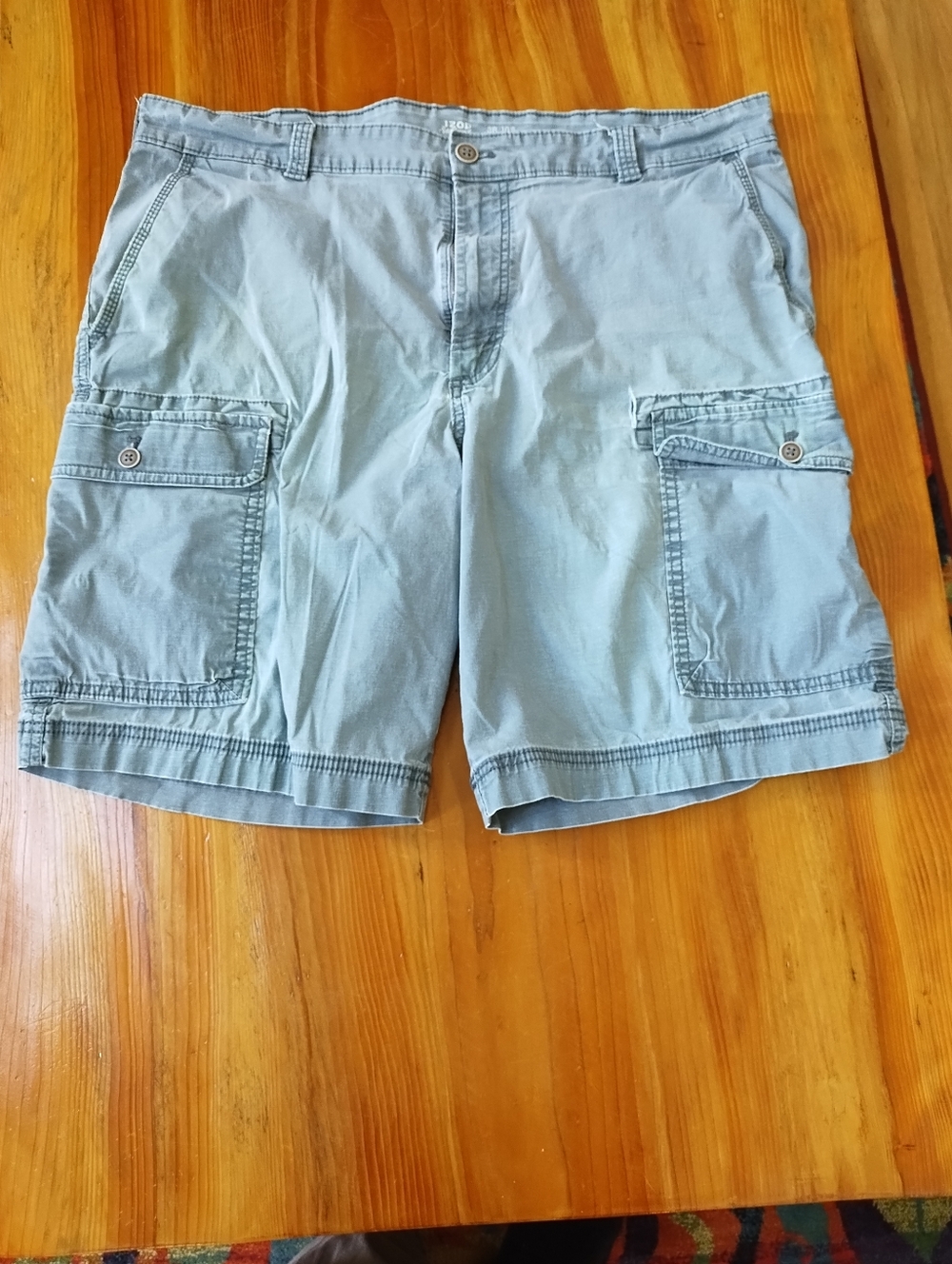 Izod Saltwater Shorts, Olive Green, 38 X 10.5